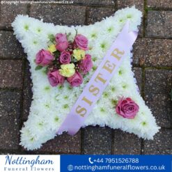 Mauve Funeral Cushion