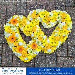 Double Yellow Open Heart