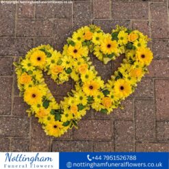 Double Yellow Open Heart