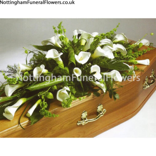 Calla Lily Coffin Spray