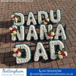 White Flower Funeral Letter Tribute