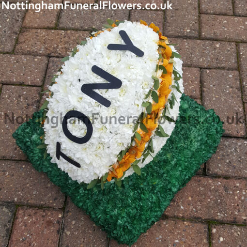 RUGBY BALL 3D Funeral Tribute – sptr0019